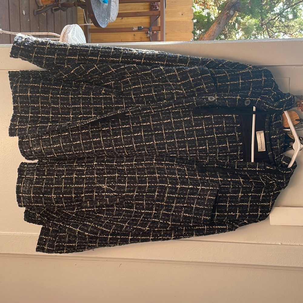 Faith Connexion Medium tweed over shirt Navy